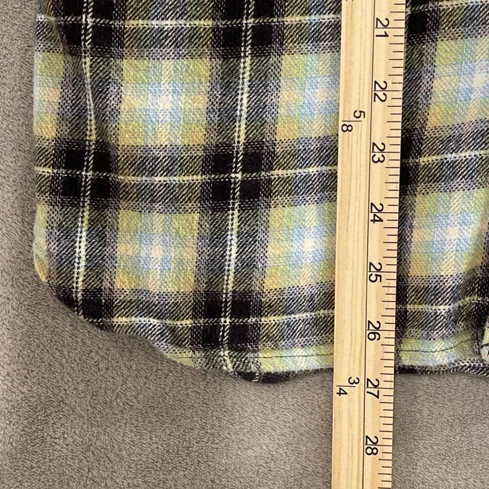 Levis Plaid Relaxed Fit Flannel Long Sleeve Button up Shirt‎ Men’s Sz S Green